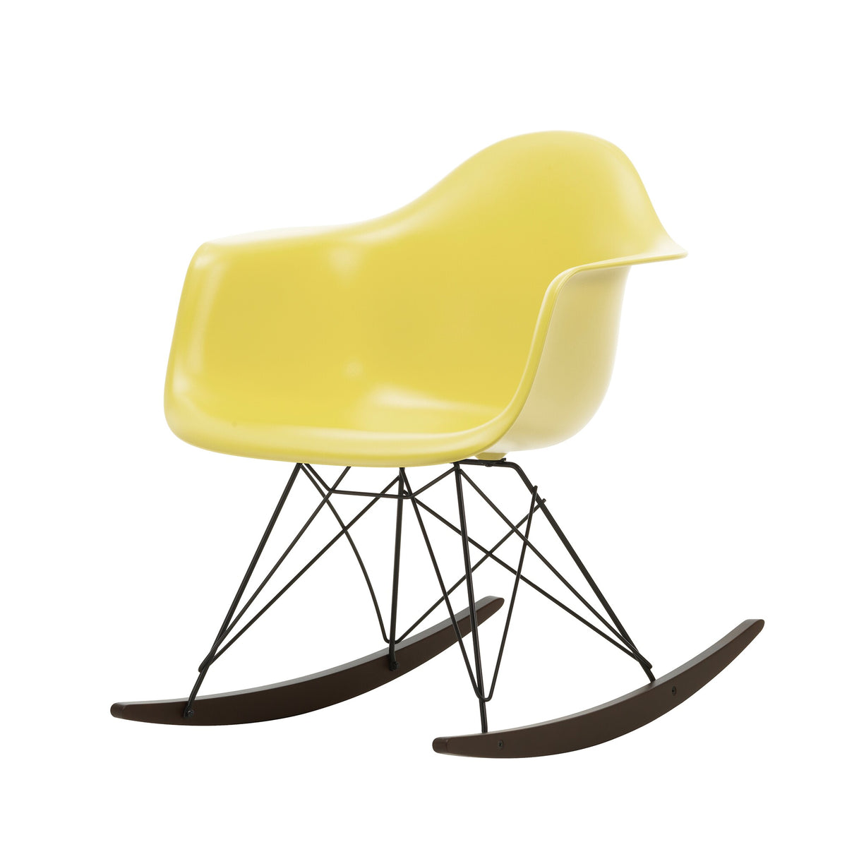 Vitra Eames Plastic Armchair RAR RE Schaukelstuhl schwarz Ahorn dunkel