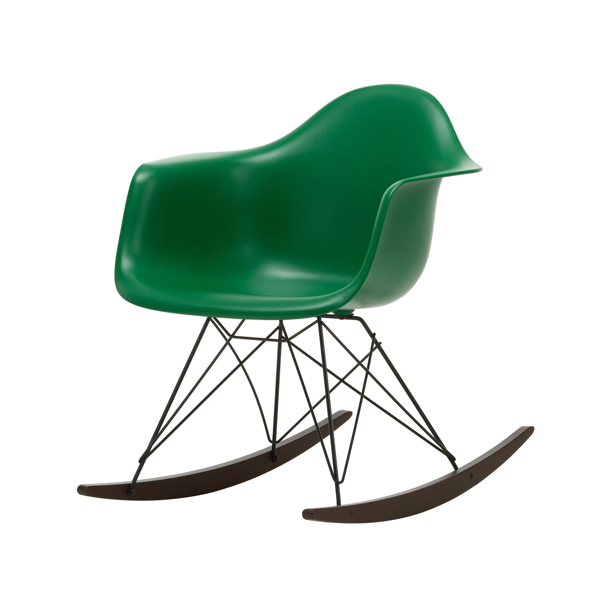Vitra Eames Plastic Armchair RAR RE Schaukelstuhl schwarz Ahorn dunkel