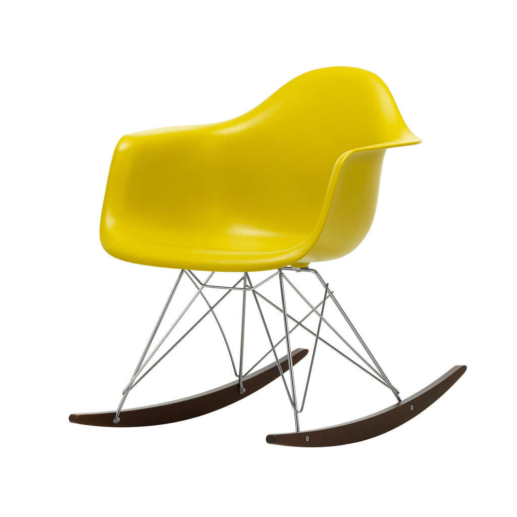 Vitra Eames Plastic Armchair RAR RE Schaukelstuhl verchromt Ahorn dunkel