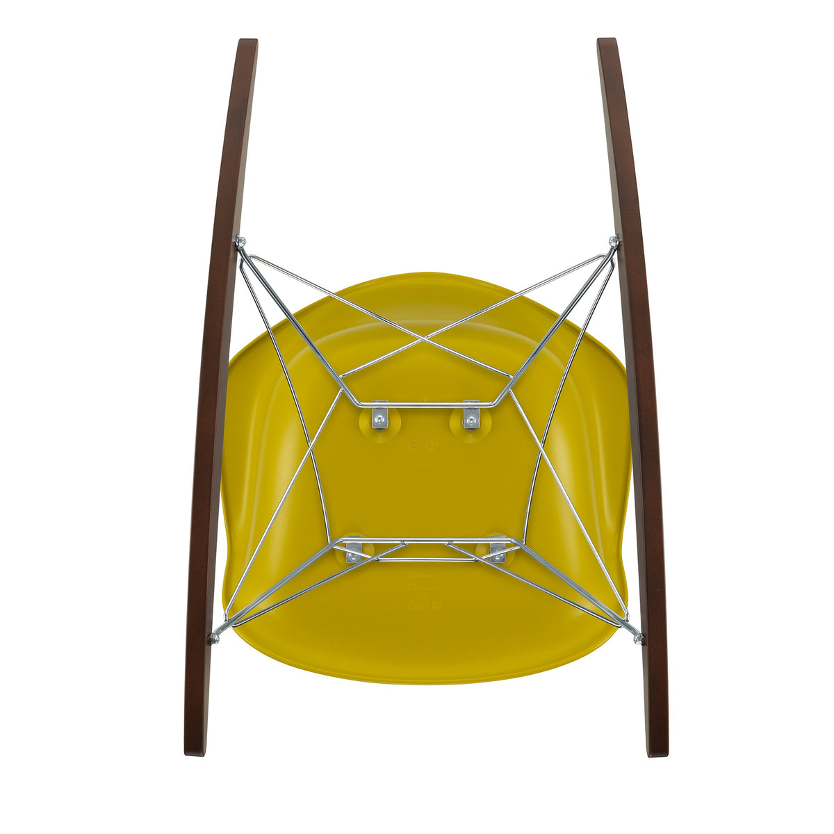 Vitra Eames Plastic Armchair RAR RE Schaukelstuhl verchromt Ahorn dunkel