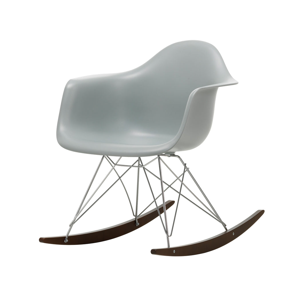 Vitra Eames Plastic Armchair RAR RE Schaukelstuhl verchromt Ahorn dunkel