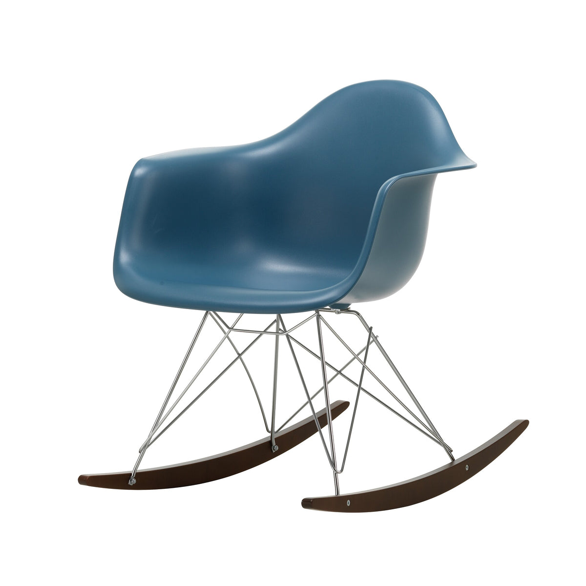 Vitra Eames Plastic Armchair RAR RE Schaukelstuhl verchromt Ahorn dunkel