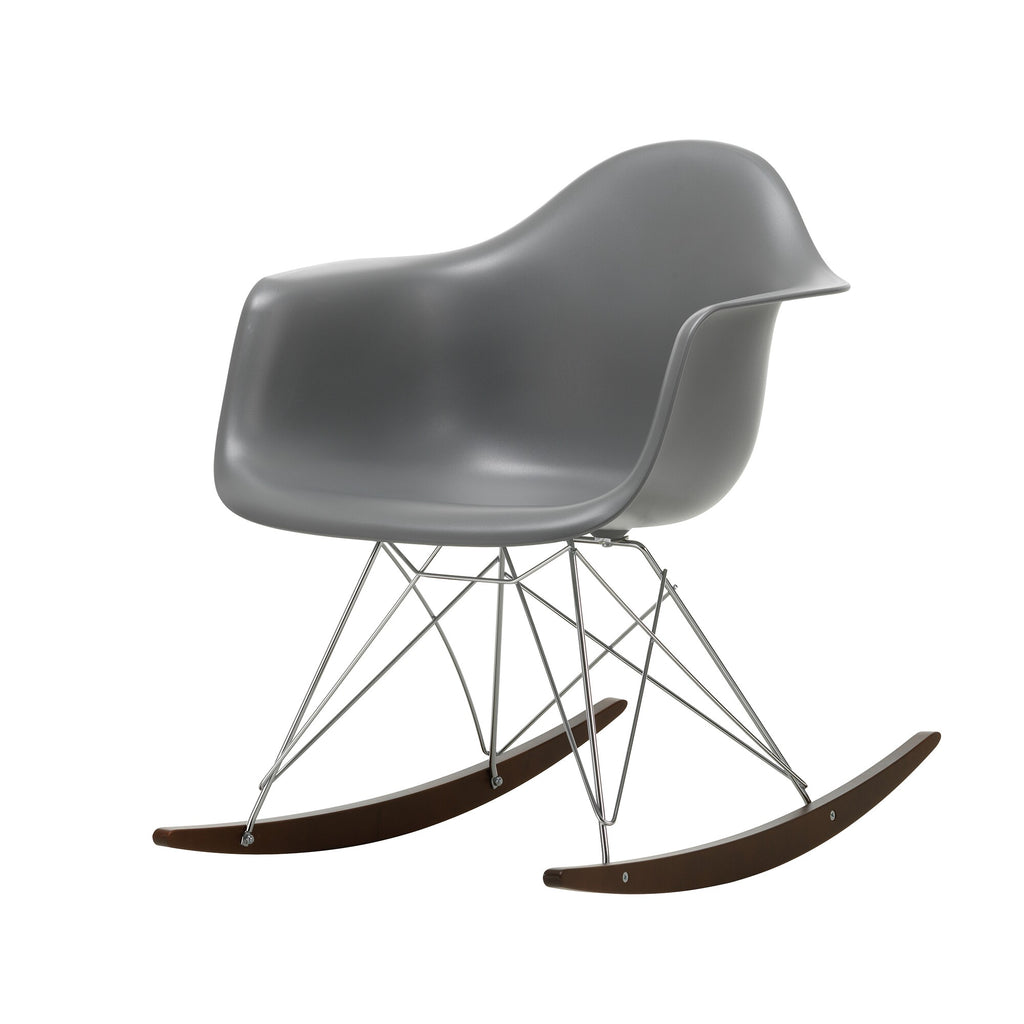 Vitra Eames Plastic Armchair RAR RE Schaukelstuhl verchromt Ahorn dunkel
