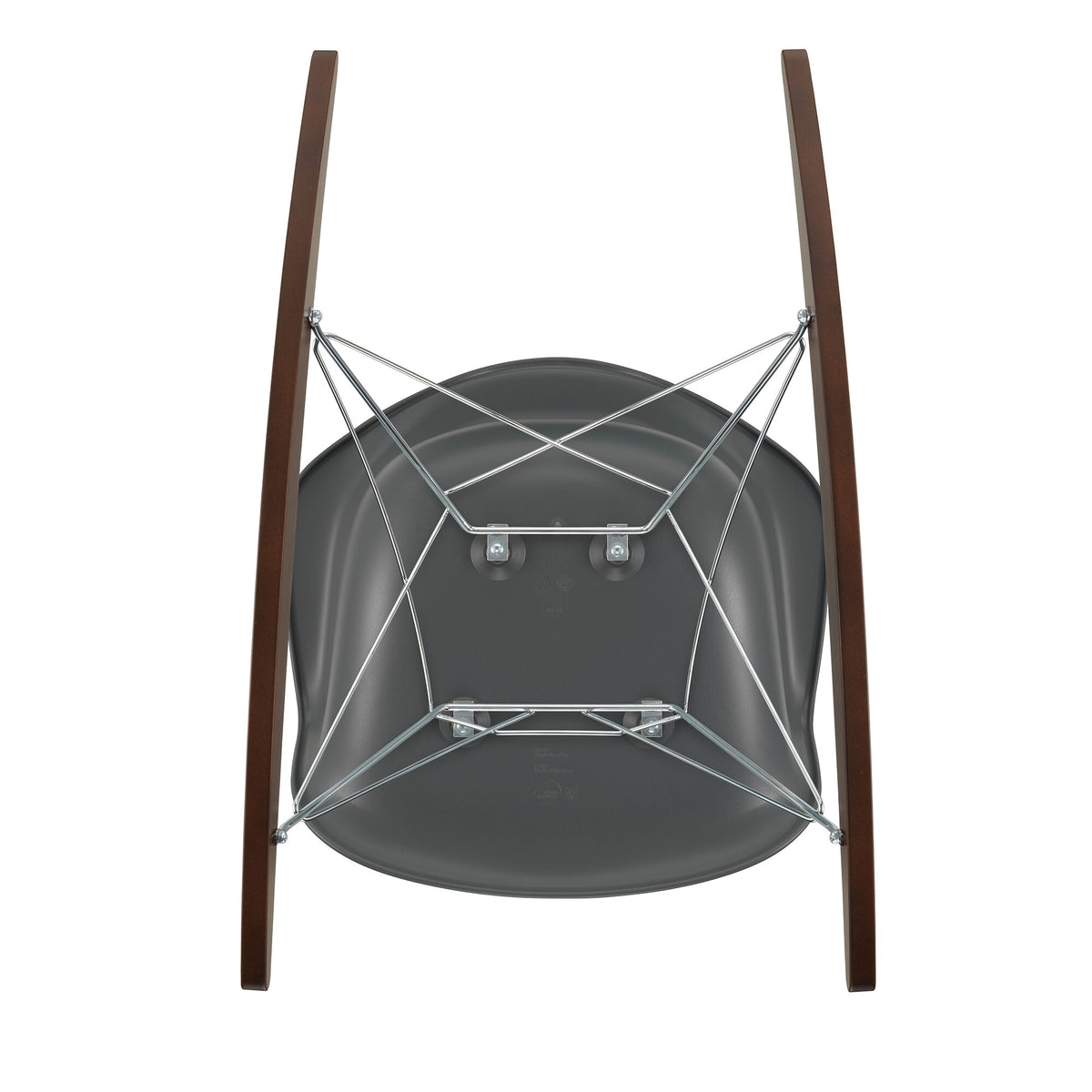 Vitra Eames Plastic Armchair RAR RE Schaukelstuhl verchromt Ahorn dunkel