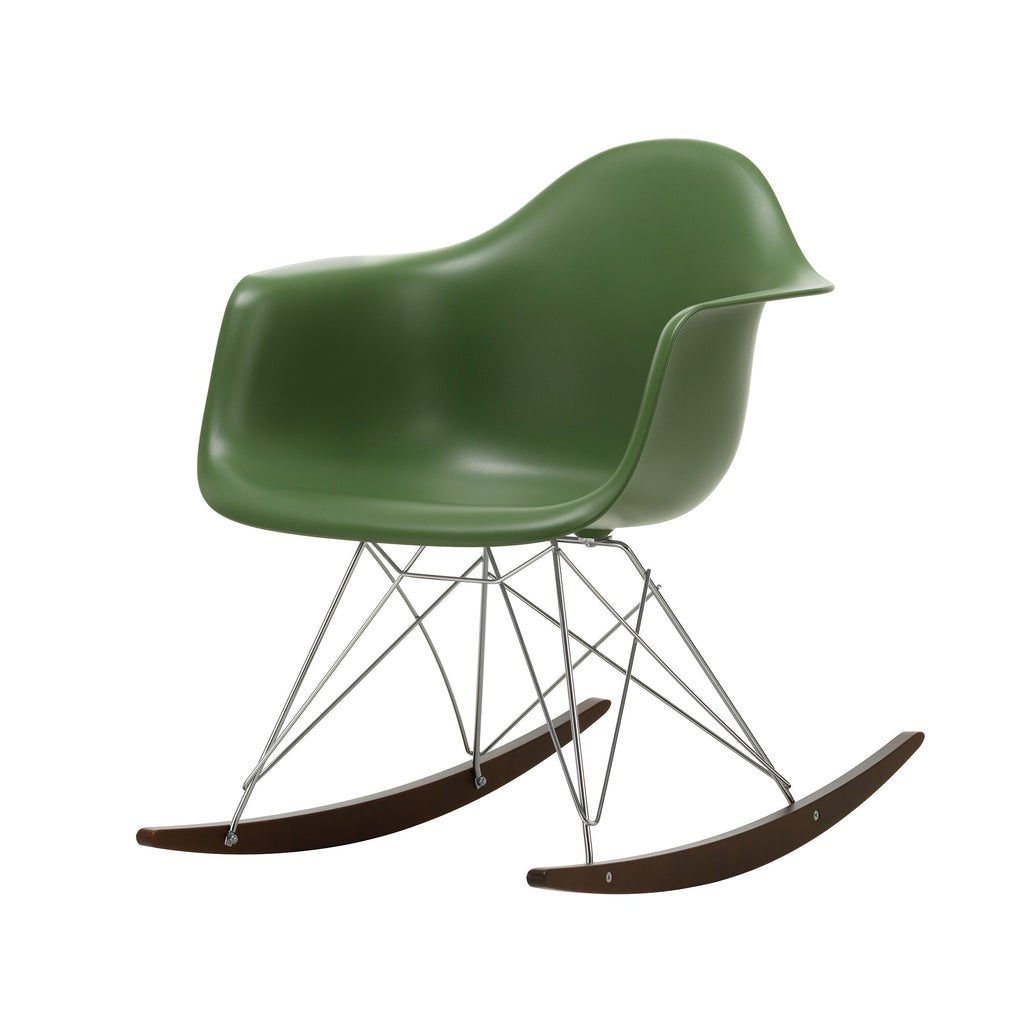 Vitra Eames Plastic Armchair RAR RE Schaukelstuhl verchromt Ahorn dunkel