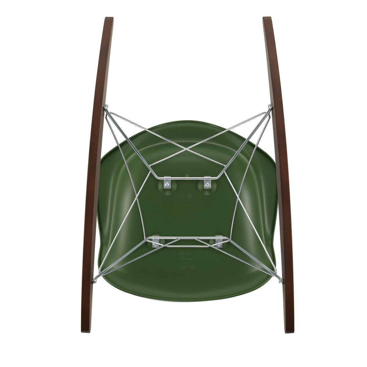 Vitra Eames Plastic Armchair RAR RE Schaukelstuhl verchromt Ahorn dunkel
