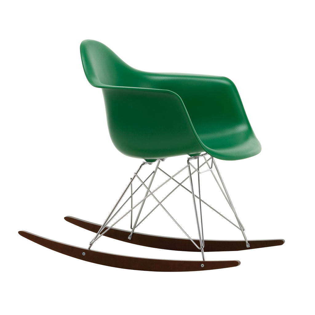 Vitra Eames Plastic Armchair RAR RE Schaukelstuhl verchromt Ahorn dunkel