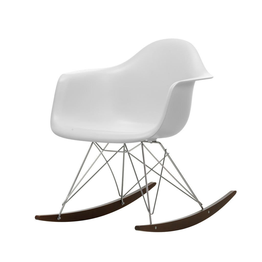 Vitra Eames Plastic Armchair RAR RE Schaukelstuhl verchromt Ahorn dunkel