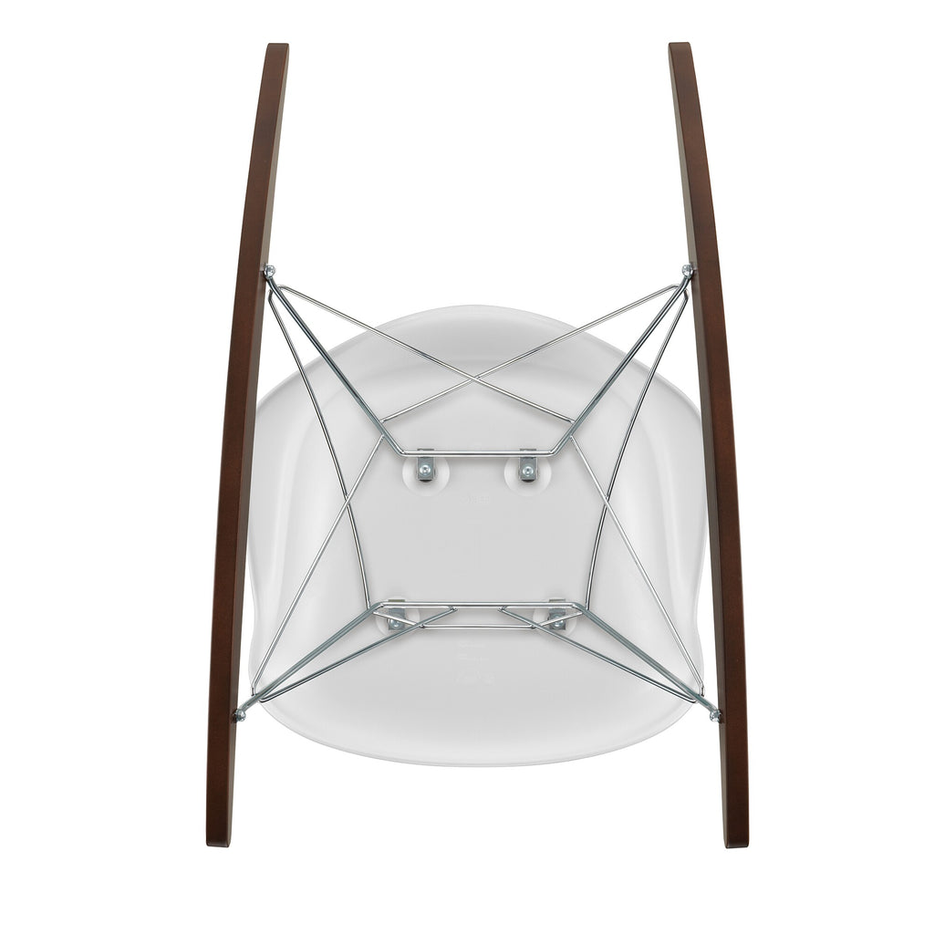 Vitra Eames Plastic Armchair RAR RE Schaukelstuhl verchromt Ahorn dunkel