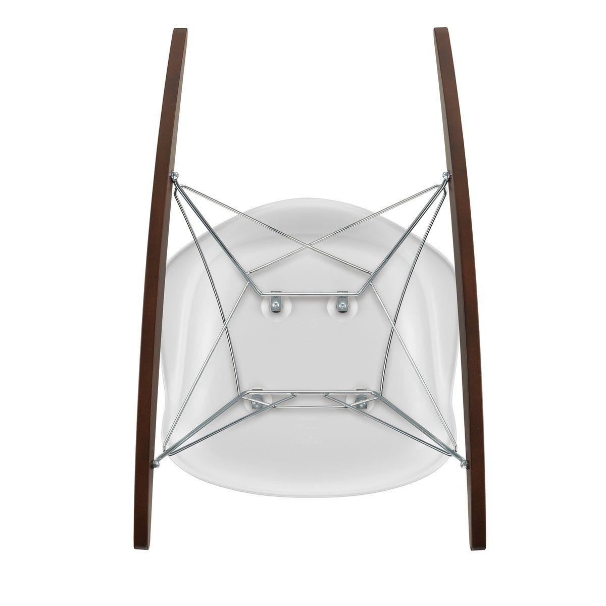 Vitra Eames Plastic Armchair RAR RE Schaukelstuhl verchromt Ahorn dunkel