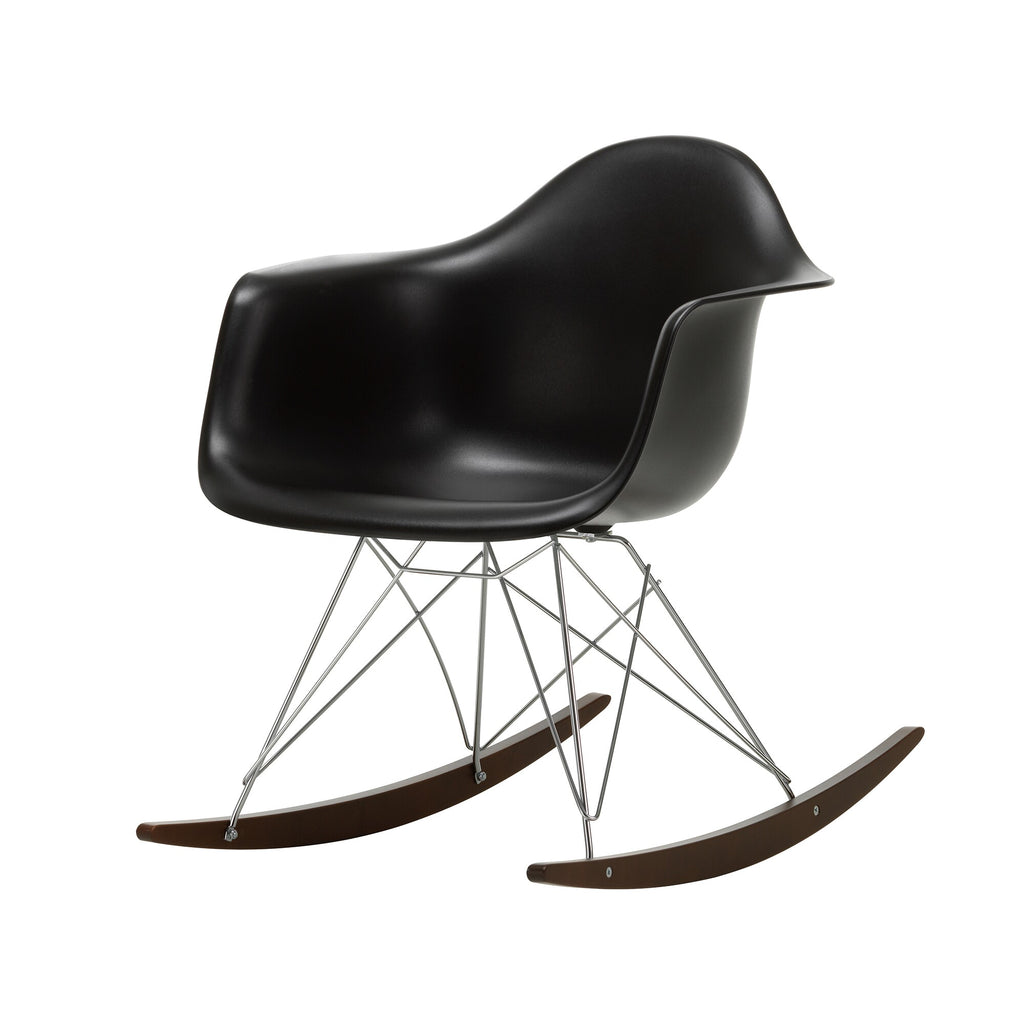 Vitra Eames Plastic Armchair RAR RE Schaukelstuhl verchromt Ahorn dunkel