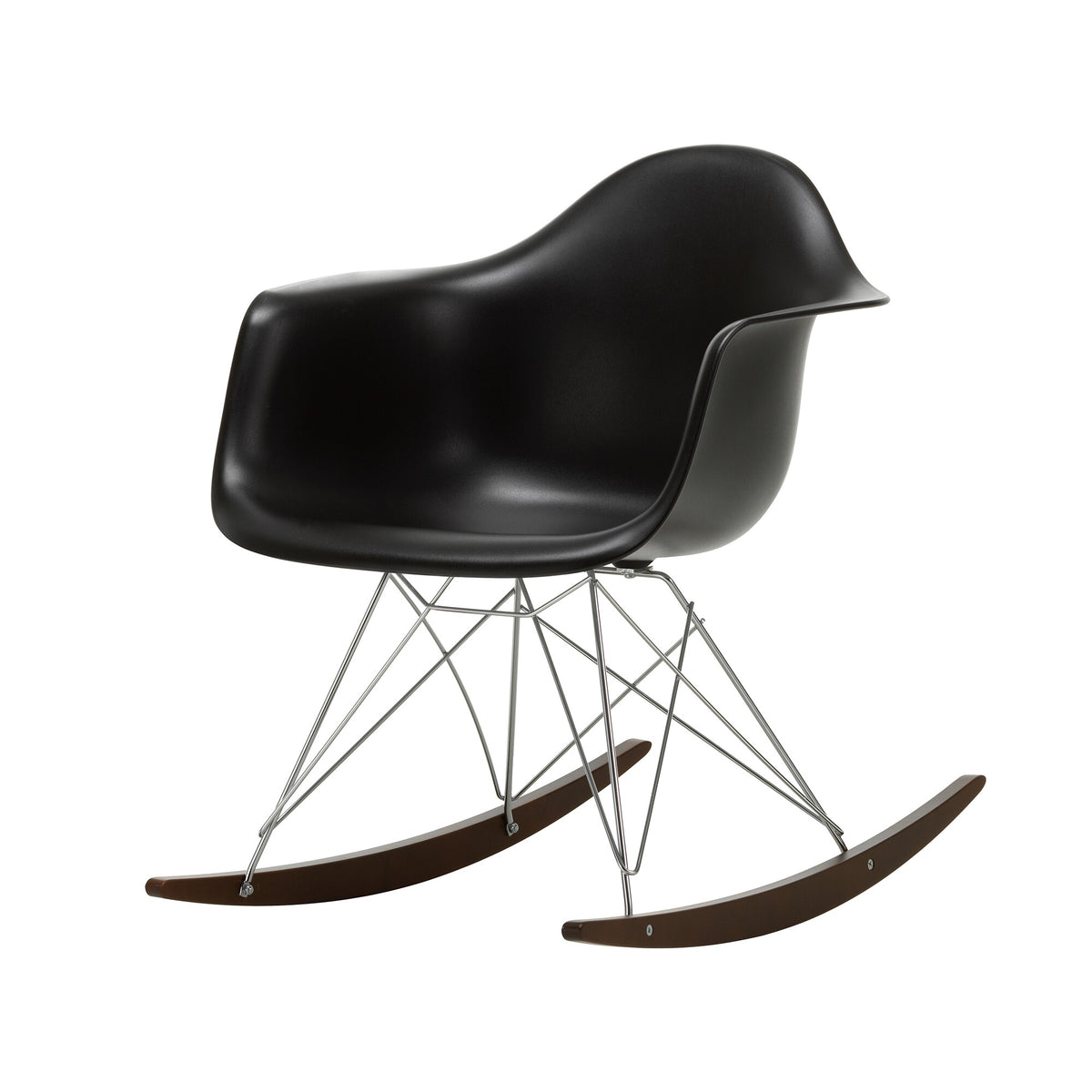 Vitra Eames Plastic Armchair RAR RE Schaukelstuhl verchromt Ahorn dunkel