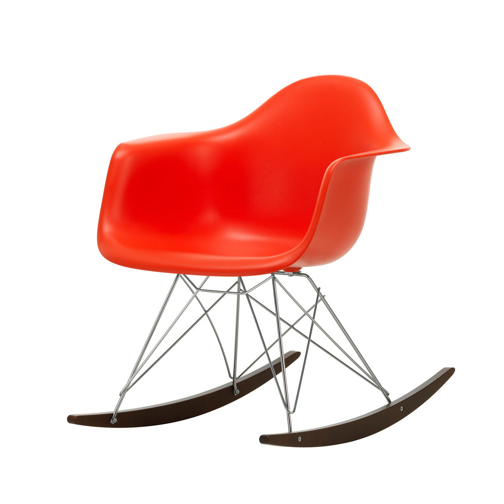Vitra Eames Plastic Armchair RAR RE Schaukelstuhl verchromt Ahorn dunkel