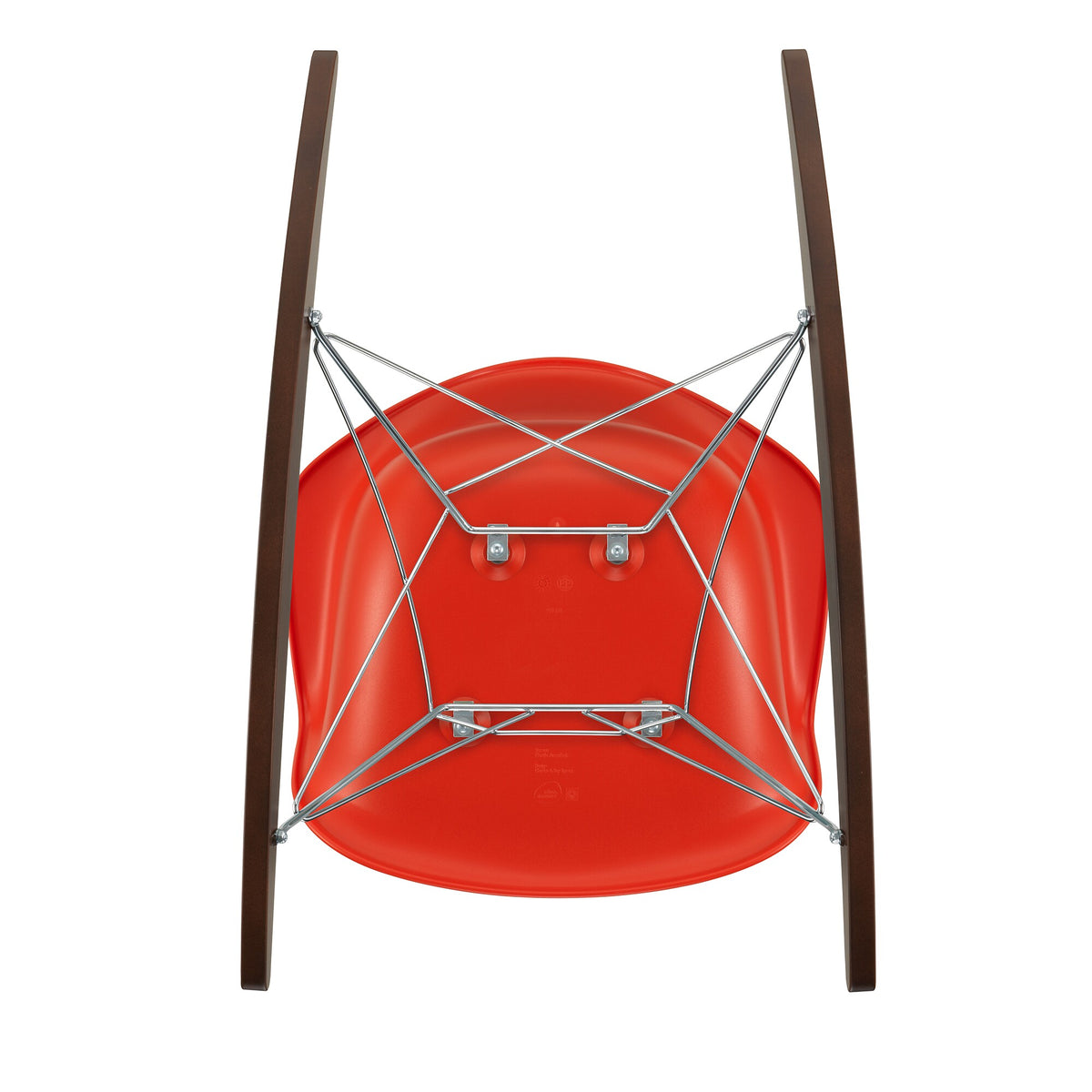 Vitra Eames Plastic Armchair RAR RE Schaukelstuhl verchromt Ahorn dunkel