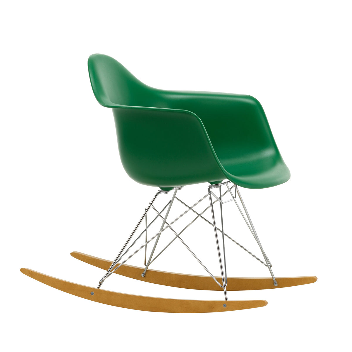 Vitra Eames Plastic Armchair RAR RE Schaukelstuhl verchromt