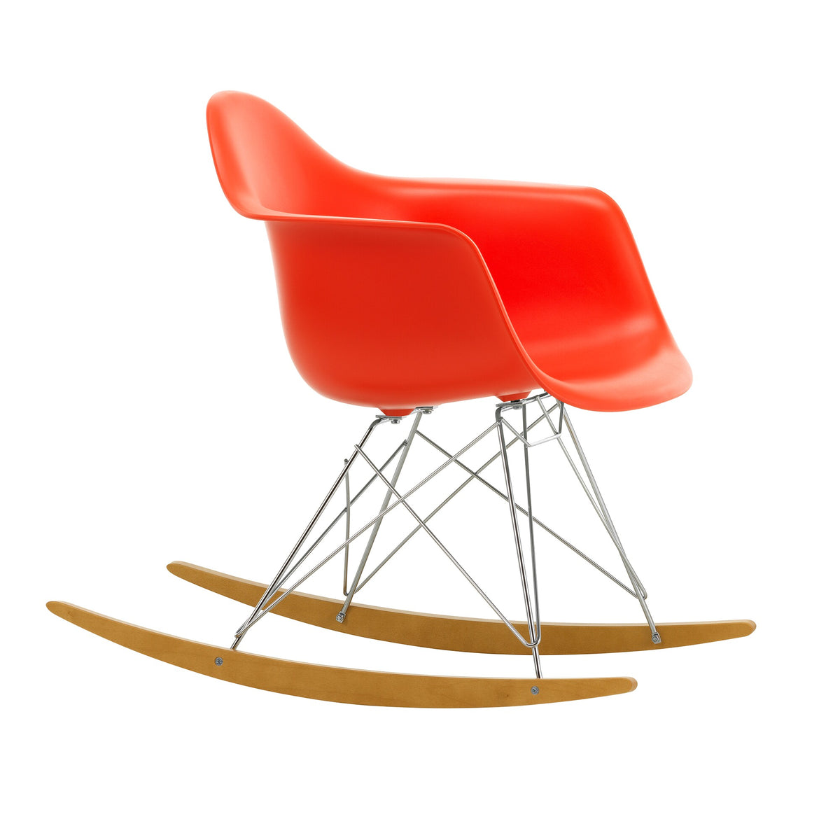 Vitra Eames Plastic Armchair RAR RE Schaukelstuhl verchromt