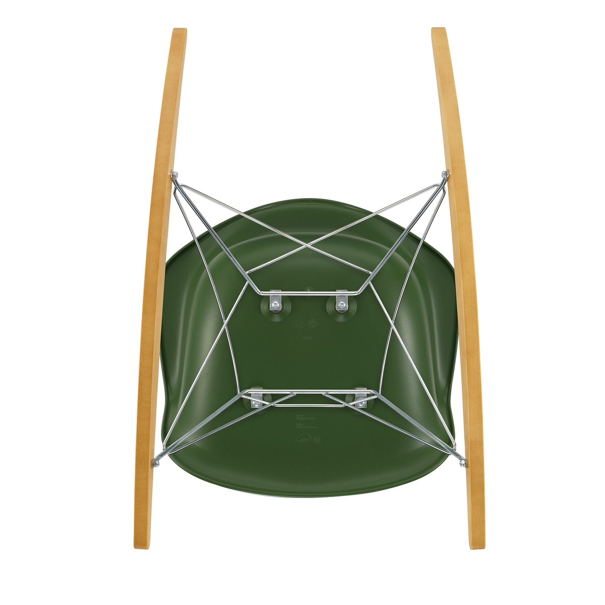 Vitra Eames Plastic Armchair RAR RE Schaukelstuhl verchromt