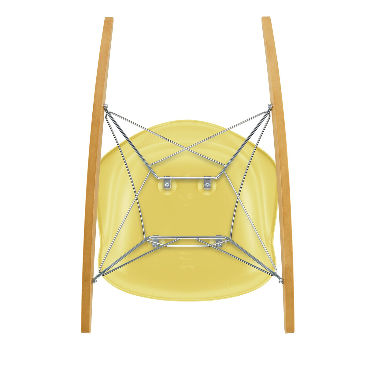 Vitra Eames Plastic Armchair RAR RE Schaukelstuhl verchromt