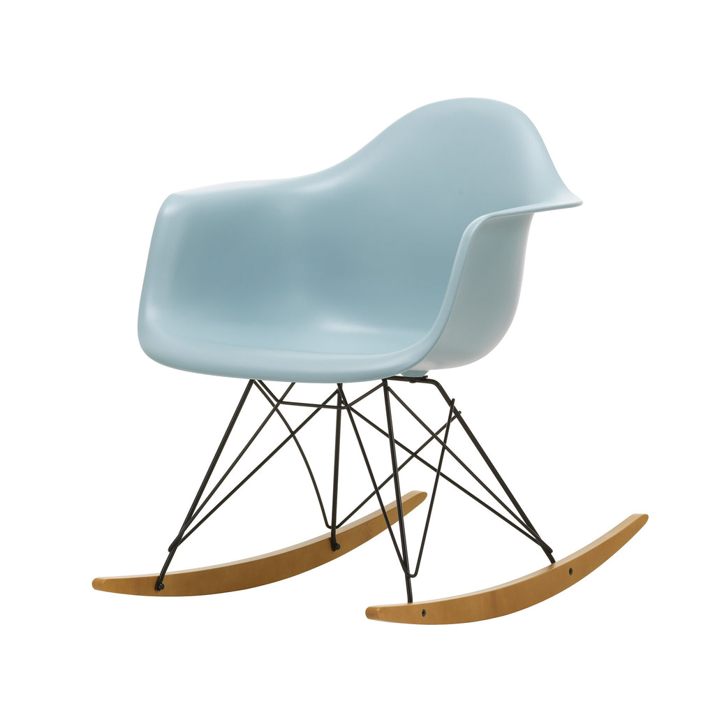 Vitra Eames Plastic Armchair RAR RE Schaukelstuhl schwarz Ahorn gelblich