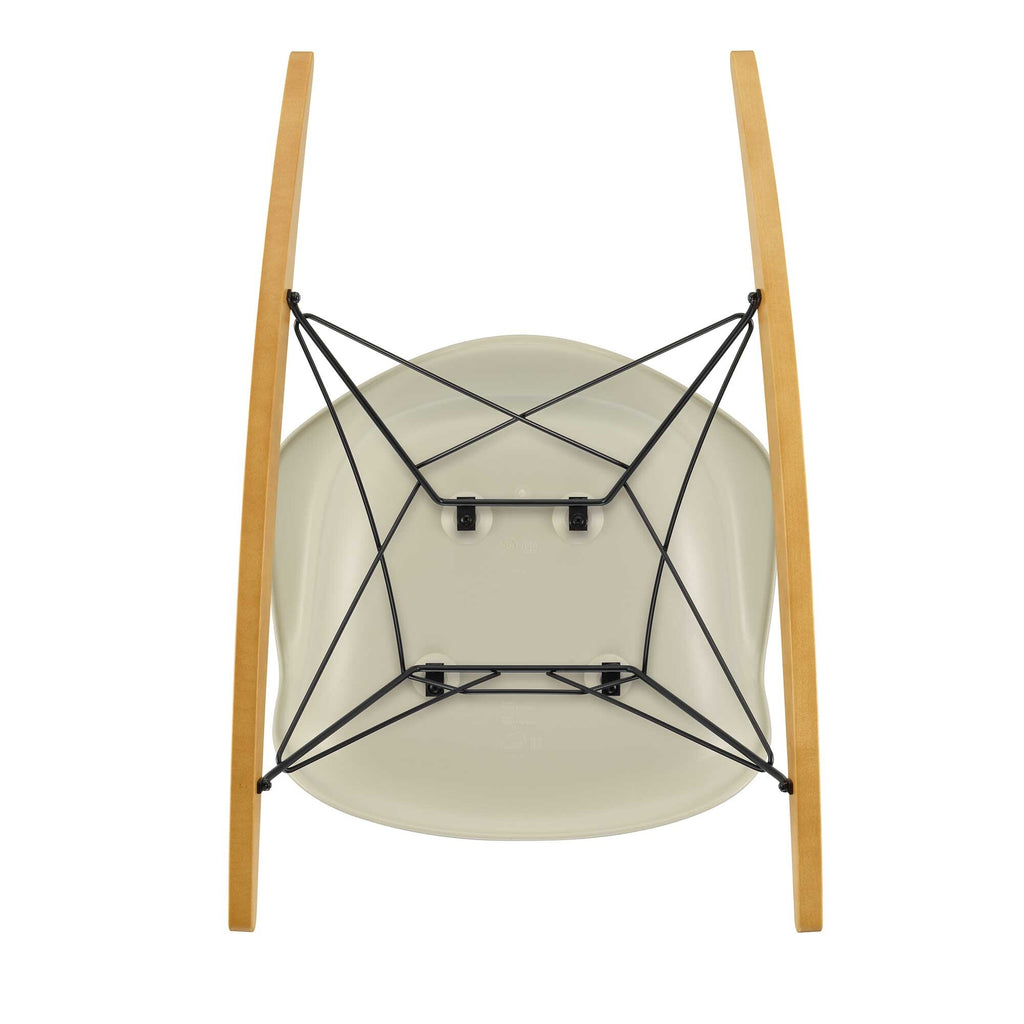 Vitra Eames Plastic Armchair RAR RE Schaukelstuhl schwarz Ahorn gelblich