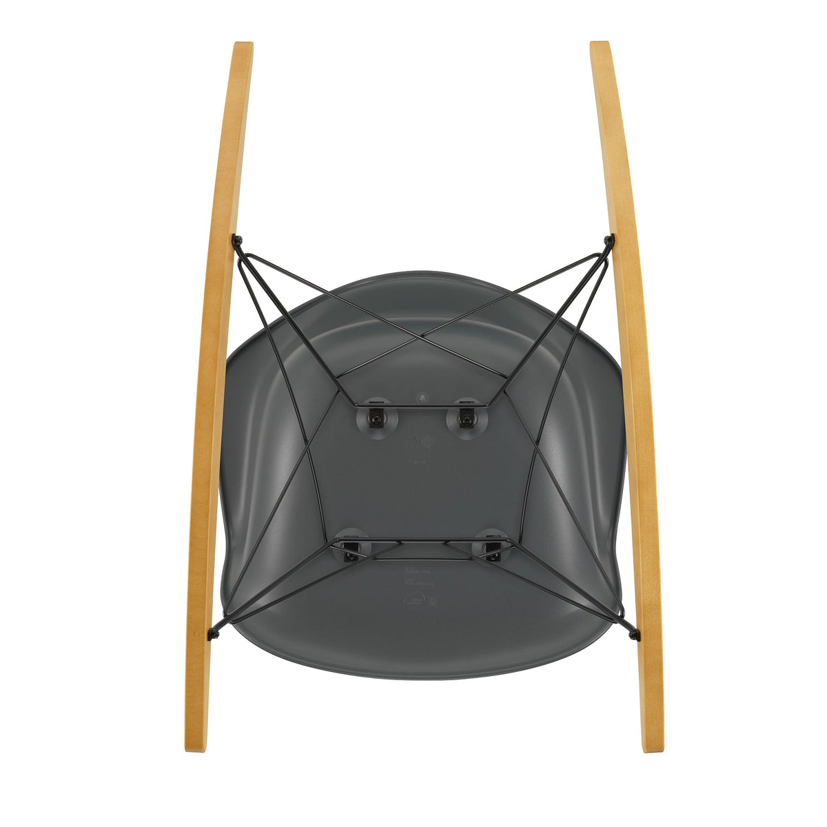 Vitra Eames Plastic Armchair RAR RE Schaukelstuhl schwarz Ahorn gelblich