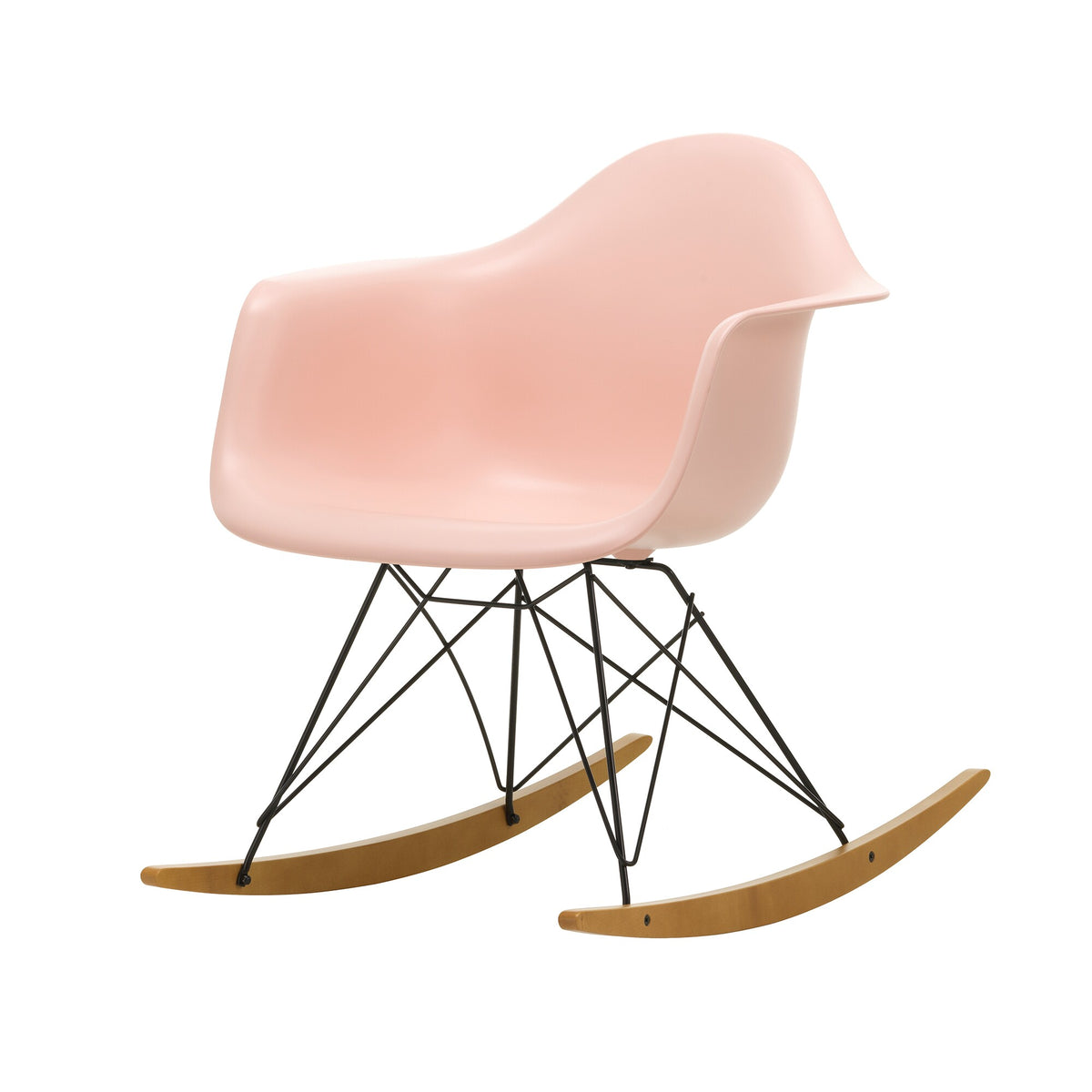 Vitra Eames Plastic Armchair RAR RE Schaukelstuhl schwarz Ahorn gelblich