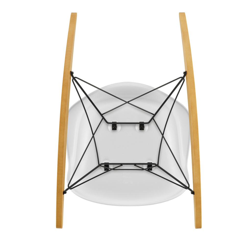 Vitra Eames Plastic Armchair RAR RE Schaukelstuhl schwarz Ahorn gelblich