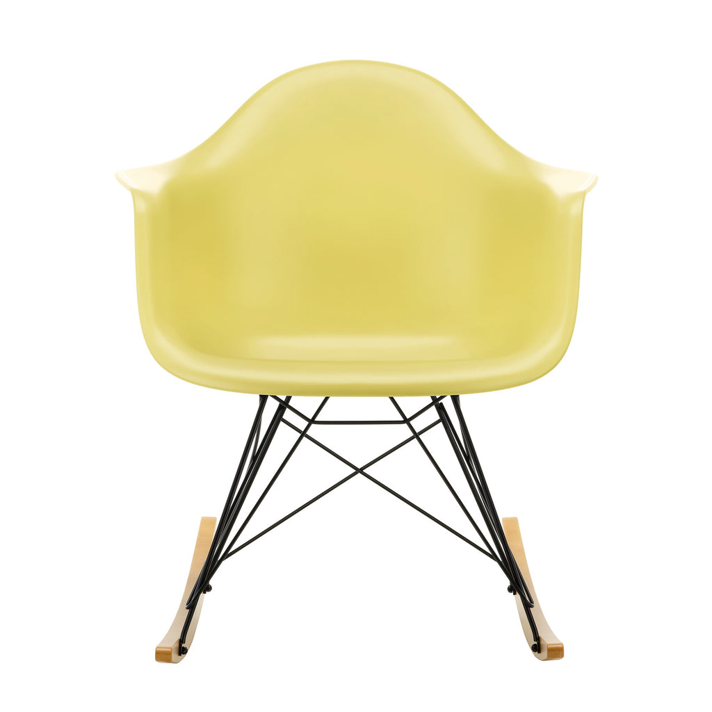 Vitra Eames Plastic Armchair RAR RE Schaukelstuhl schwarz Ahorn gelblich