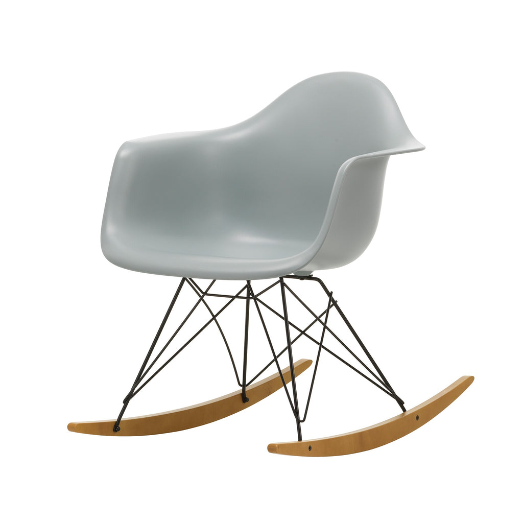 Vitra Eames Plastic Armchair RAR RE Schaukelstuhl schwarz Ahorn gelblich