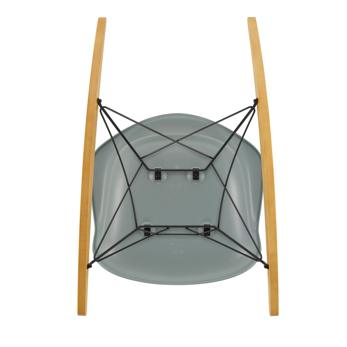 Vitra Eames Plastic Armchair RAR RE Schaukelstuhl schwarz Ahorn gelblich
