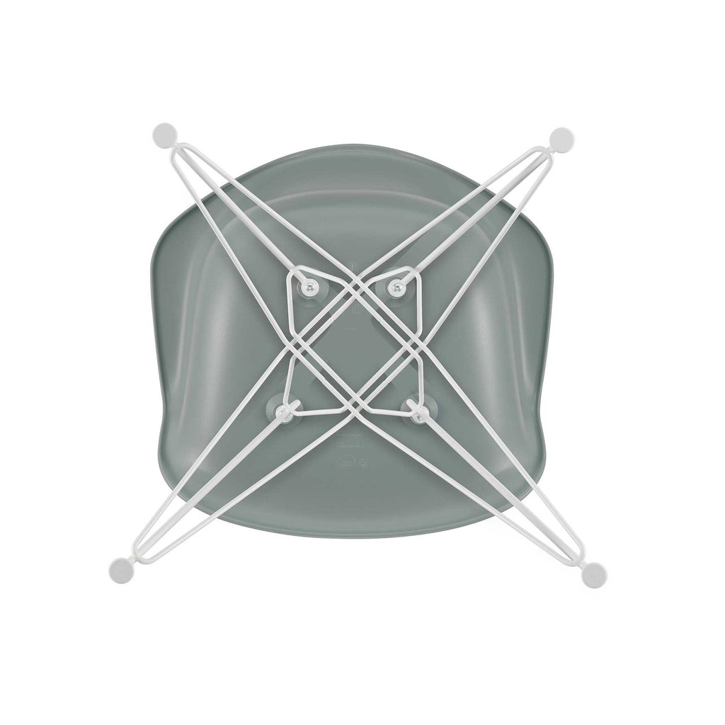 Vitra Eames Plastic Armchair DAR RE Gestell weiß