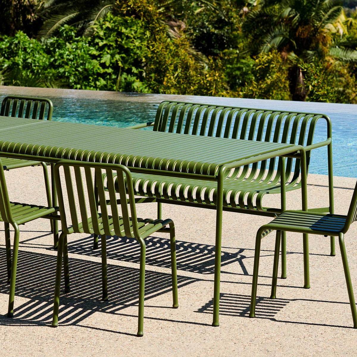 HAY Palissade Gartenstuhl mit Sitzkissen 4er Set