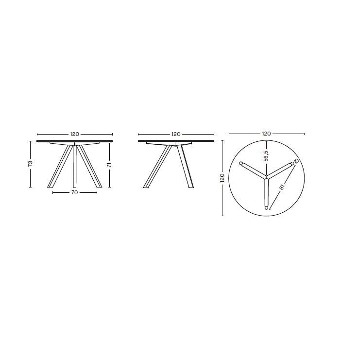 HAY Copenhague CPH20 2.0 Esstisch Furnier Ø120cm