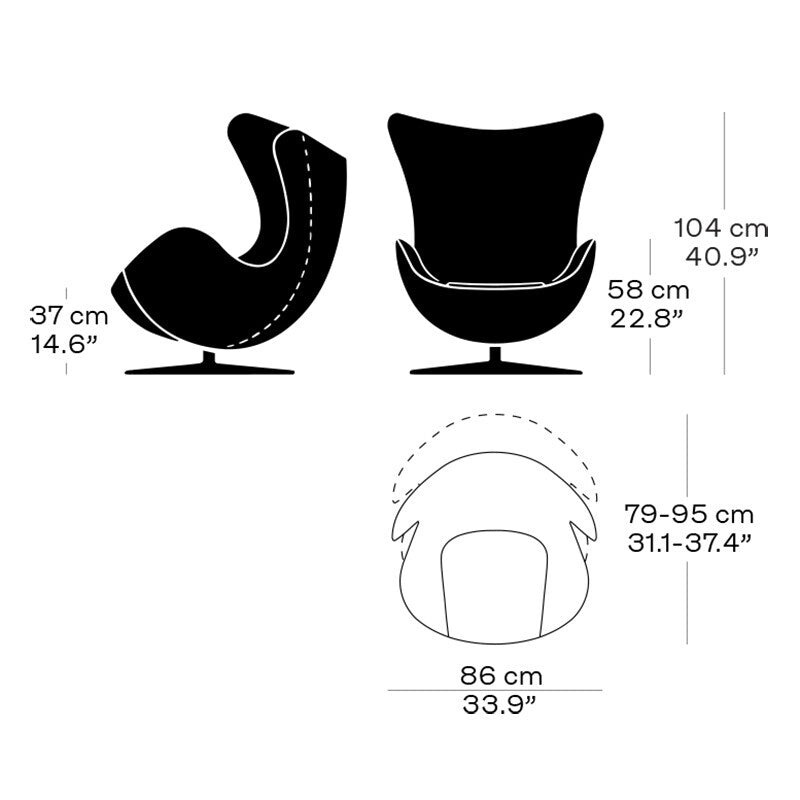 Fritz Hansen Jubiläumsedition 2022 Egg/Das Ei™ Loungesessel Stoff