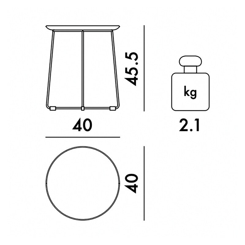 Kartell Al Wood Beistelltisch Esche