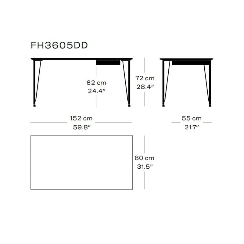 Fritz Hansen FH3605™ Schreibtisch mit Schublade