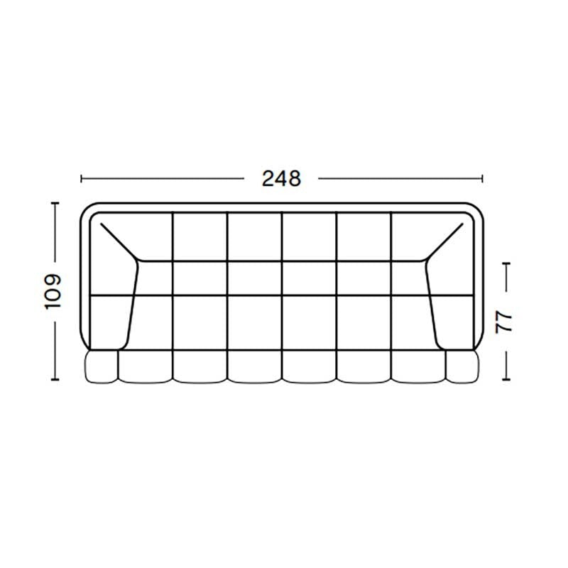 HAY Quilton 3-Sitzer Sofa 248x109x72cm