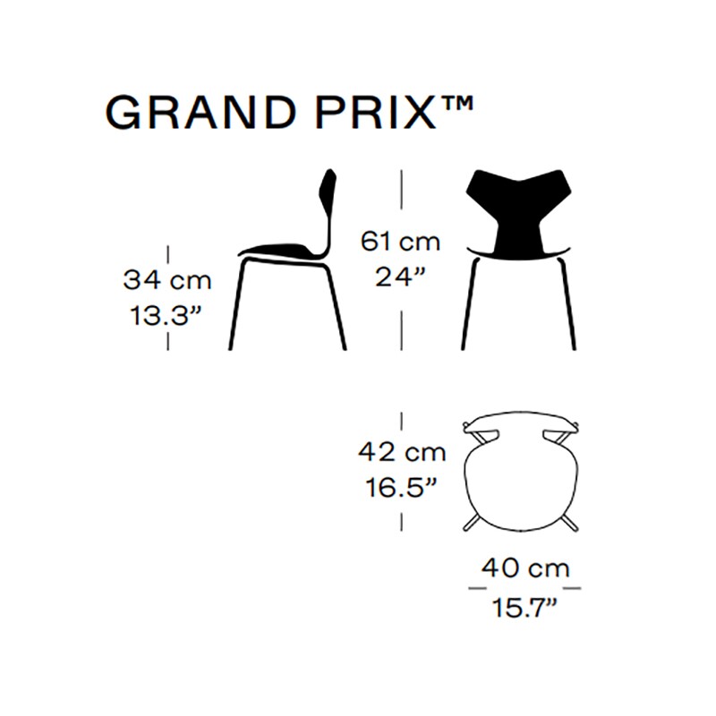 Fritz Hansen Grand Prix™ Kinderstuhl verchromt