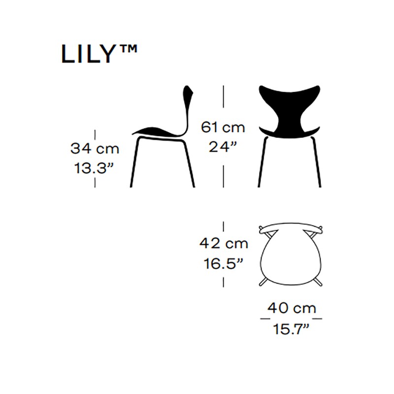 Fritz Hansen Lily™ Kinderstuhl verchromt