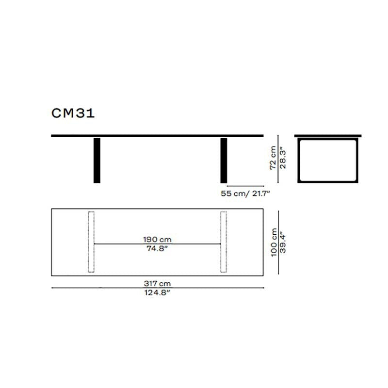 Fritz Hansen Essay™ CM31 Tisch 317x100x72cm