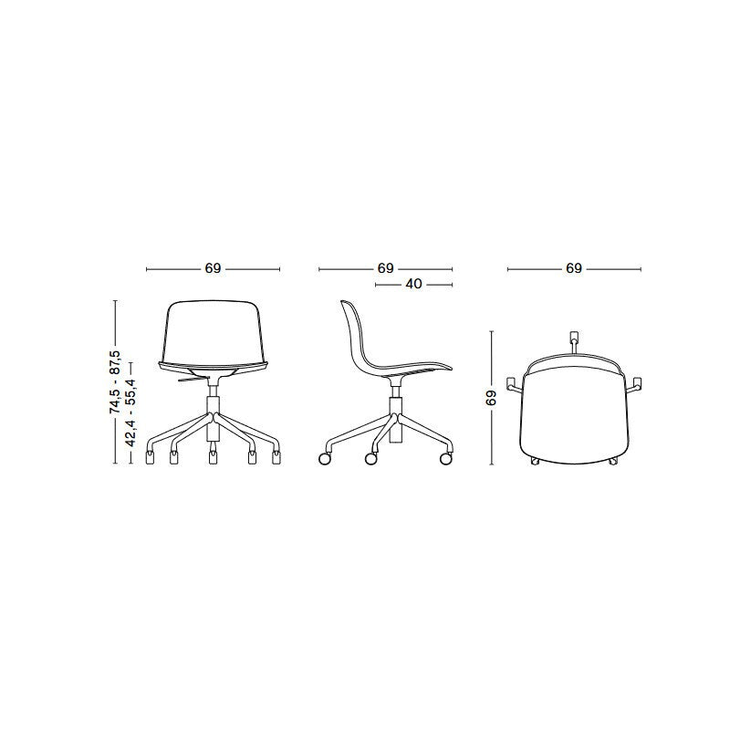 HAY About a Chair AAC 50 2.0 Bürodrehstuhl höhenverstellbar