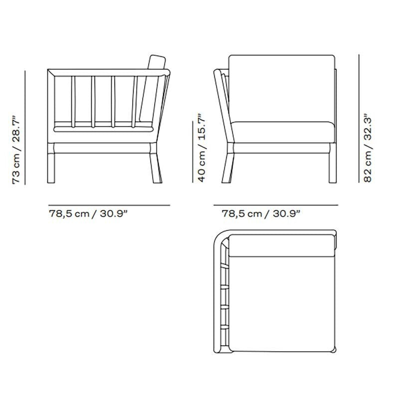 Fritz Hansen Skagerak Tradition Outdoor Sofa Endmodul