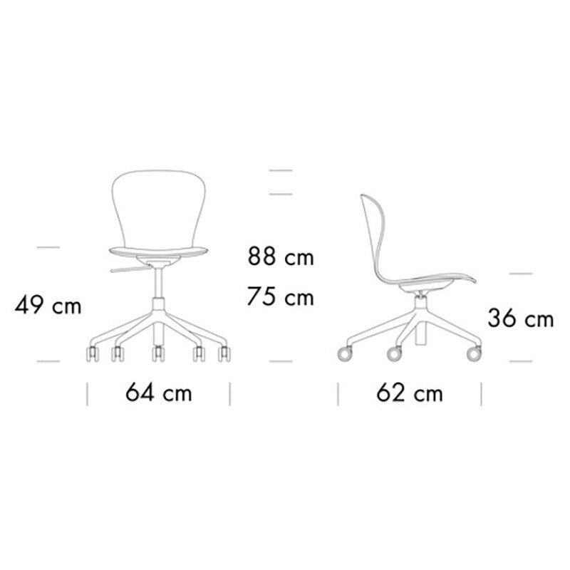 Thonet S 220 DRW Drehstuhl mit Rollen