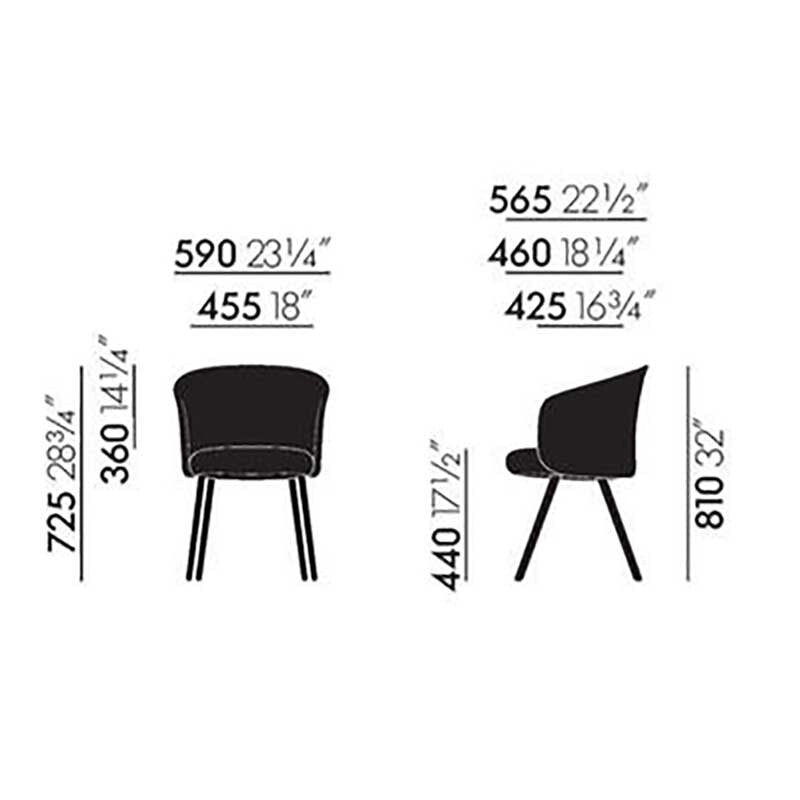 Vitra Mikado Armlehnstuhl Gestell Aluminium