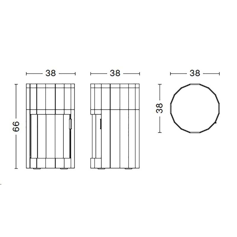 HAY Facet Container hoch mit Füßen und Rollen