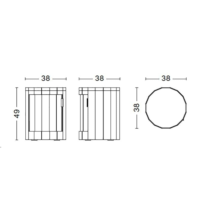 HAY Facet Container niedrig mit Füßen und Rollen