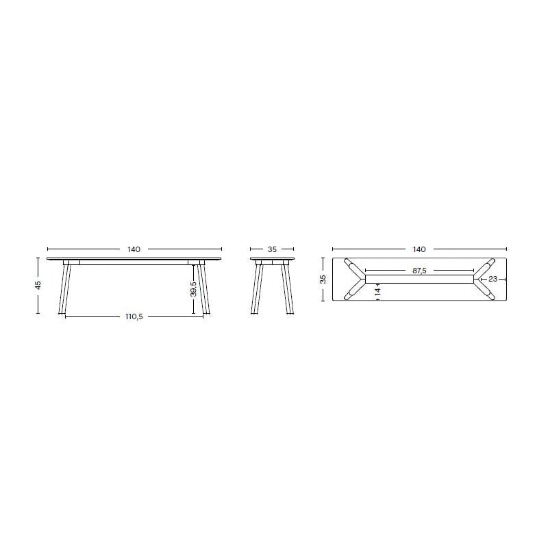 HAY Copenhague CPH Deux 215 2.0 Bank 140cm