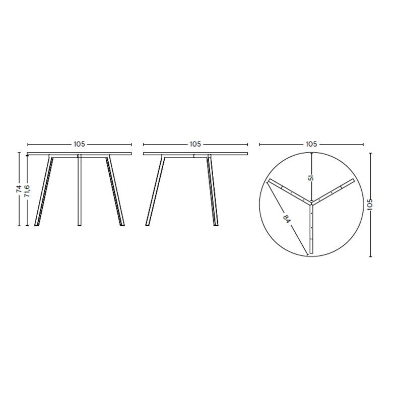 HAY Loop Stand Esstisch Ø 105 cm
