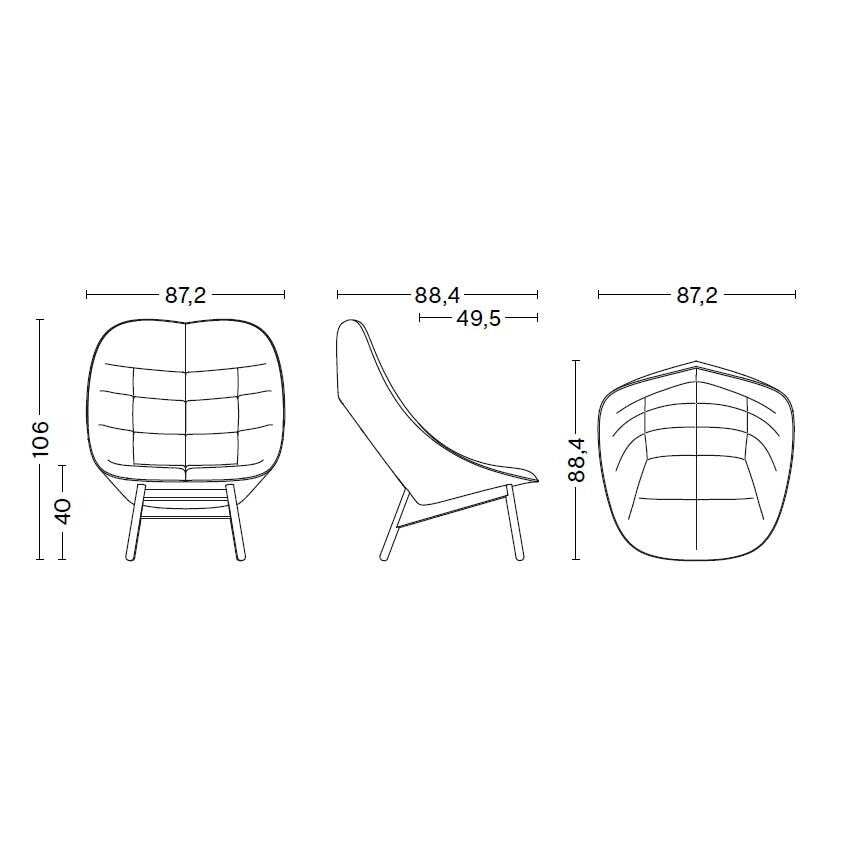 HAY Uchiwa Quilted Sessel