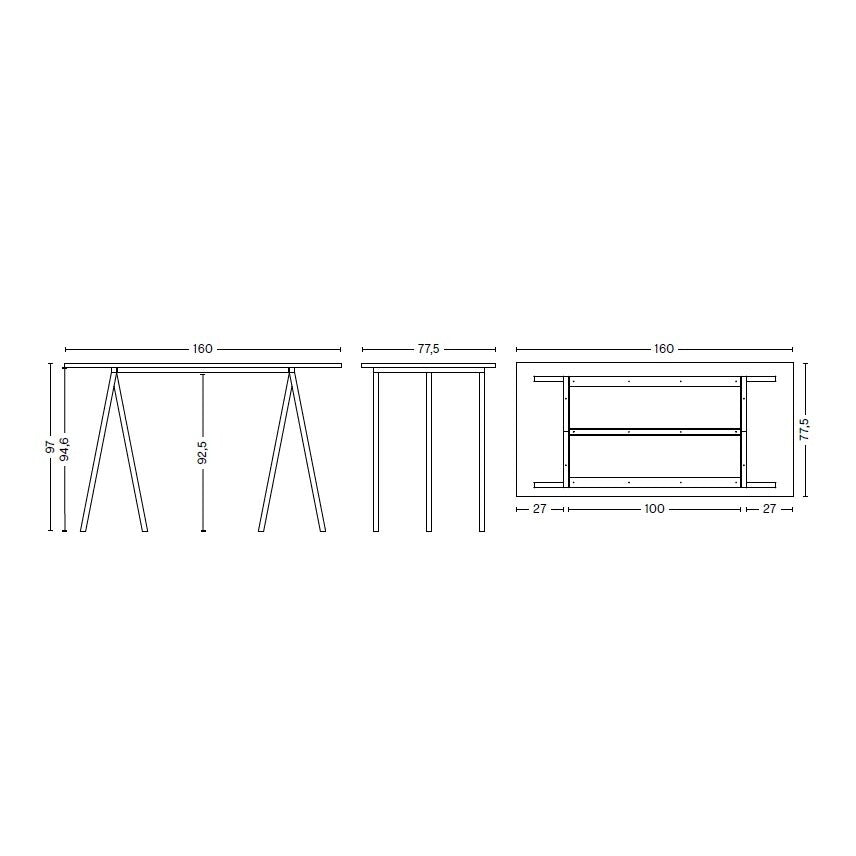 HAY Loop Stand Tisch Laminat